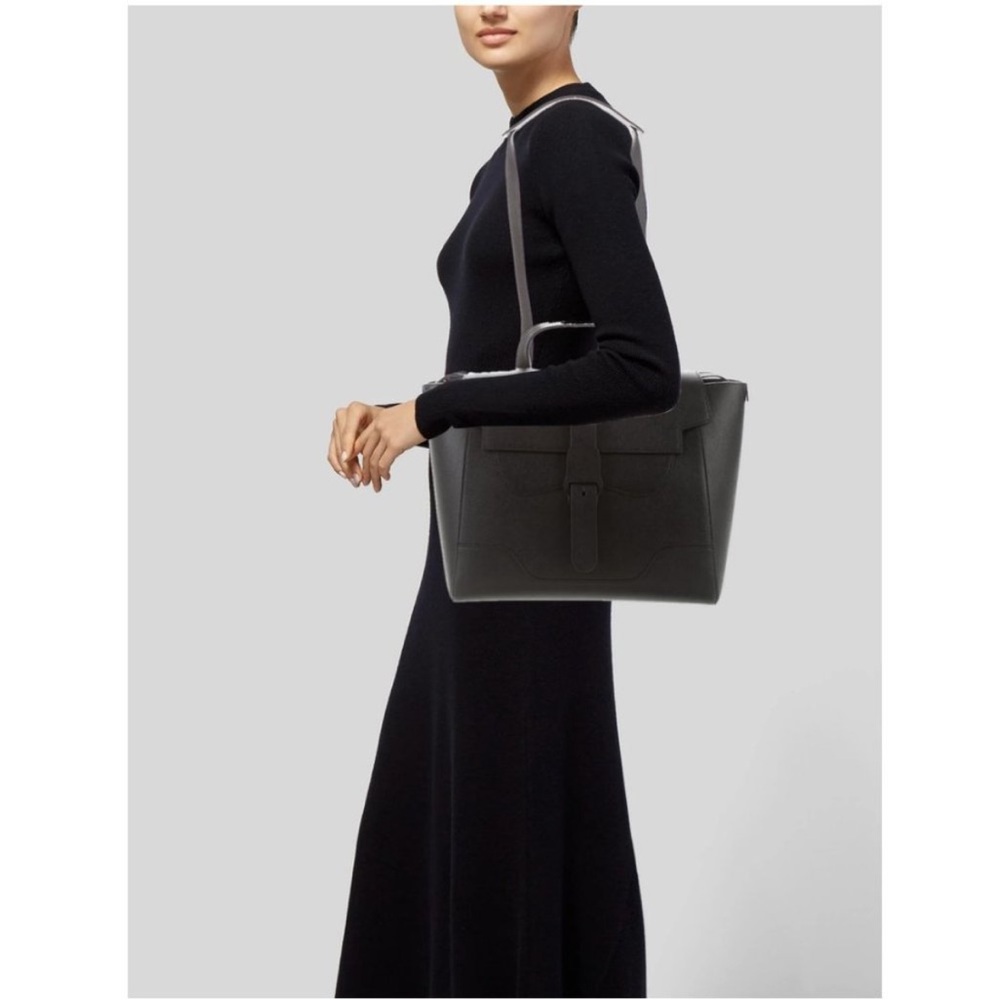 Senreve Black shoulder bag  with Textured Leather and Minimalist Hardware